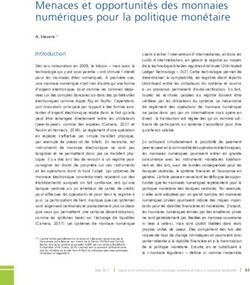 Menaces et opportunités des monnaies numériques pour la politique monétaire - nbb.be