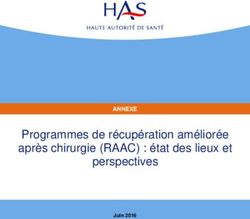 Programmes de récupération améliorée après chirurgie (RAAC) : état des lieux et perspectives - ANNEXE - Haute Autorité de Santé