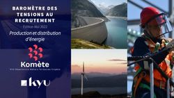 BAROM&Egrave;TRE DES TENSIONS AU - Production et distribution d'&eacute;nergie &Eacute;dition Mai 2022