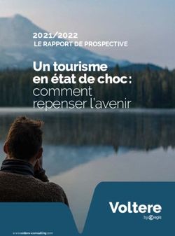 Comment repenser l'avenir - Un tourisme en état de choc : 2021/2022 - Voltere