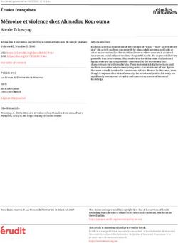M&eacute;moire et violence chez Ahmadou Kourouma - Alexie Tcheuyap - &Eacute;rudit