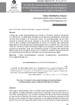 Le rôle du contexte dans la compréhension et l'interprétation des unités phraséologiques des formeurs de Algérie-Monde.com - Gerflint