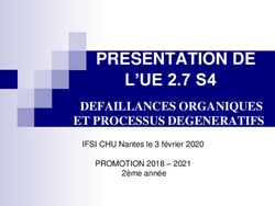 PRESENTATION DE L'UE 2.7 S4 - DEFAILLANCES ORGANIQUES ET PROCESSUS DEGENERATIFS PROMOTION 2018 2021 - CHU de Nantes
