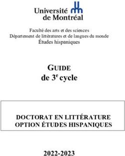 De 3e cycle GUIDE - 2022-2023 DOCTORAT EN LITT&Eacute;RATURE OPTION &Eacute;TUDES HISPANIQUES