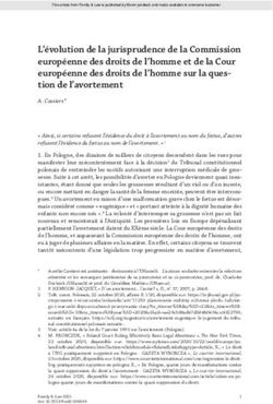 L'évolution de la jurisprudence de la Commission européenne des droits de l'homme et de la Cour européenne des droits de l'homme sur la ques- tion ...
