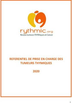 REFERENTIEL DE PRISE EN CHARGE DES TUMEURS THYMIQUES 2020