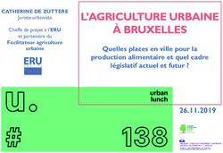 L'AGRICULTURE URBAINE &Agrave; BRUXELLES 26.11.2019 - ERU urbanisme
