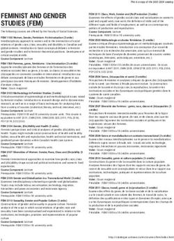 FEMINIST AND GENDER STUDIES (FEM)