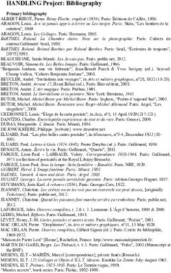 HANDLING Project: Bibliography - Primary bibliography - Université catholique de ...
