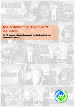 DES SYNDICATS EN PHASE AVEC LES JEUNES - Kit ITF pour développer la capacité syndicale grâce à une dynamique "jeunes"