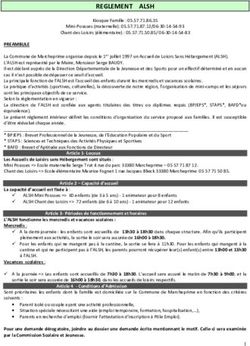 REGLEMENT ALSH - Ville de Marcheprime