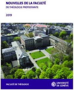 NOUVELLES DE LA FACULTÉ - DE THÉOLOGIE PROTESTANTE - Université de Genève