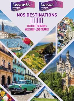 2020 NOS DESTINATIONS - CIRCUITS CROISIÈRES WEEK-ENDS LONG COURRIER