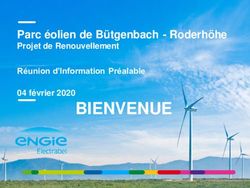 BIENVENUE Parc éolien de Bütgenbach - Roderhöhe - Projet de Renouvellement Réunion d'Information Préalable