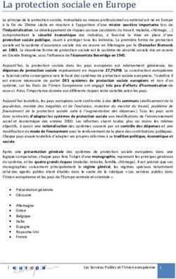 La protection sociale en Europe - EUROPA