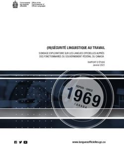 (IN)S&Eacute;CURIT&Eacute; LINGUISTIQUE AU TRAVAIL - SONDAGE EXPLORATOIRE SUR LES LANGUES OFFICIELLES AUPR&Egrave;S DES FONCTIONNAIRES DU GOUVERNEMENT F&Eacute;D&Eacute;RAL DU CANADA