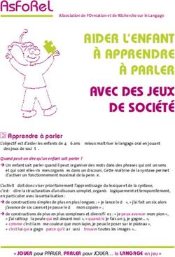 AIDER L'ENFANT À APPRENDRE À PARLER AVEC DES JEUX DE SOCIÉTÉ