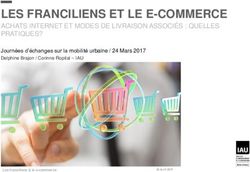 LES FRANCILIENS ET LE E-COMMERCE - ACHATS INTERNET ET MODES DE LIVRAISON ASSOCI&Eacute;S : QUELLES PRATIQUES? - Cerema