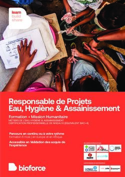 Responsable de Projets Eau, Hygi&egrave;ne & Assainissement - Bioforce