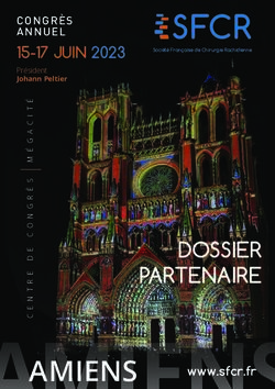 DOSSIER PARTENAIRE - 15-17 JUIN 2023 CONGR&Egrave;S ANNUEL - SFCR