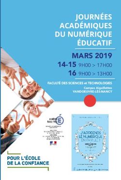 MARS 2019 JOURNÉES ACADÉMIQUES DU NUMÉRIQUE ÉDUCATIF - FACULTÉ DES SCIENCES et TECHNOLOGIES - jane.ac