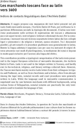 Les marchands toscans face au latin vers 1400 - De Gruyter
