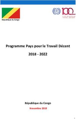 Programme Pays pour le Travail D&eacute;cent 2018 2022 - R&eacute;publique du Congo Novembre 2018 - ILO