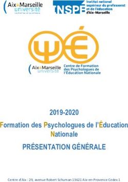 PRÉSENTATION GÉNÉRALE - 2019-2020 Formation des Psychologues de l'Éducation Nationale Centre d'Aix : 29, avenue Robert Schuman 13621 ...