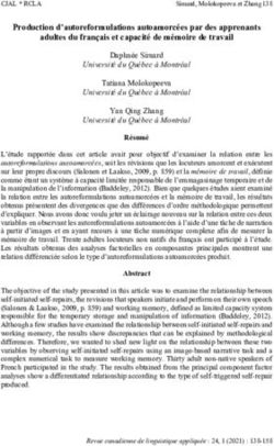 Production d'autoreformulations autoamorc&eacute;es par des apprenants adultes du fran&ccedil;ais et capacit&eacute; de m&eacute;moire de travail