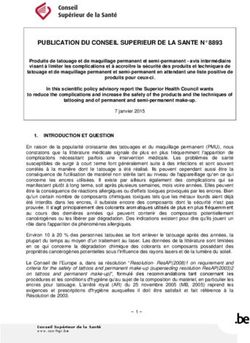PUBLICATION DU CONSEIL SUPERIEUR DE LA SANTE N 8893