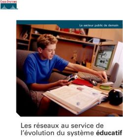Les réseaux au service de l'évolution du système éducatif - Le secteur public de demain - Cisco