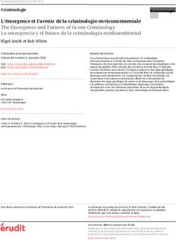 L'&eacute;mergence et l'avenir de la criminologie environnementale The Emergence and Futures of Green Criminology La emergencia y el futuro de la ...