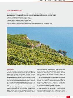 Quel entretien du sol? - Revue suisse de Viticulture ...