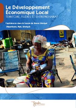 Le Développement Économique Local - TERRITOIRE, FILIÈRES ET ENTREPRENARIAT