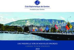 UNE PASSERELLE VERS DE NOUVELLES SYNERGIES A BRIDGE TO NEW SYNERGIES