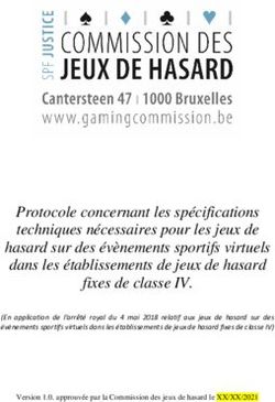 Protocole concernant les spécifications techniques nécessaires pour les jeux de hasard sur des évènements sportifs virtuels dans les ...