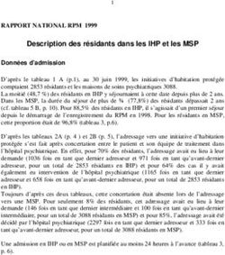 Description des résidants dans les IHP et les MSP