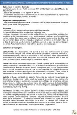 REGLEMENT DU CHAMPIONNAT DE FRANCE DE TOILETTAGE ET D'ESTHETIQUE CANINE ET FELINE - SNPCC