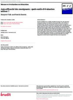 Auto-efficacité des enseignants : quels outils d'évaluation utiliser ? - Érudit