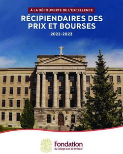 RÉCIPIENDAIRES DES PRIX ET BOURSES - 2022-2023 À LA DÉCOUVERTE DE L'EXCELLENCE - Collège Brébeuf