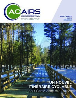 UN NOUVEL ITINÉRAIRE CYCLABLE - pour Sainte-Anne-des-Plaines - vous informe !