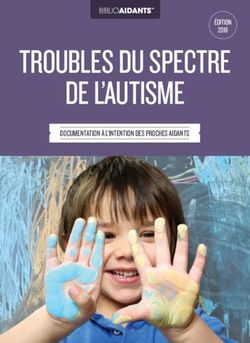 TROUBLES DU SPECTRE DE L'AUTISME - DOCUMENTATION À L'INTENTION DES ...