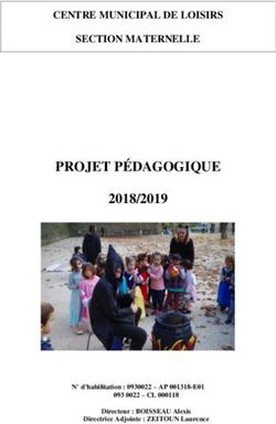 PROJET PÉDAGOGIQUE 2018/2019 - CENTRE MUNICIPAL DE LOISIRS SECTION MATERNELLE - Les Lilas
