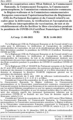 Accord de coopération entre l'Etat fédéral, la Communauté flamande, la Communauté française, la Communauté germanophone, la Commission ...