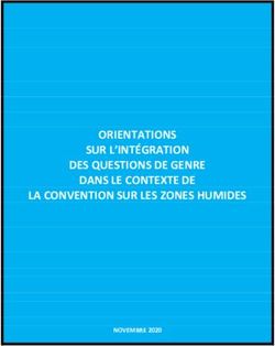 ORIENTATIONS SUR L'INTÉGRATION DES QUESTIONS DE GENRE DANS LE CONTEXTE DE LA CONVENTION SUR LES ZONES HUMIDES - NOVEMBRE 2020