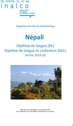 Népali Diplôme de langue (DL) Diplôme de langue et civilisation (DLC) - Année 2019-20 - Inalco