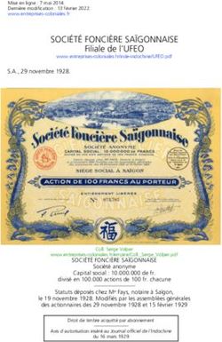 SOCIÉTÉ FONCIÈRE SAÏGONNAISE - Filiale de l'UFEO