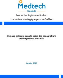 Les technologies médicales : Un secteur stratégique pour le Québec - Mémoire présenté dans le cadre des consultations prébudgétaires 2020-2021