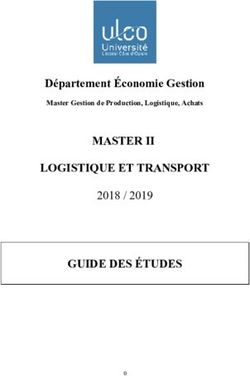 MASTER II LOGISTIQUE ET TRANSPORT GUIDE DES ÉTUDES - Département Économie Gestion Master Gestion de Production, Logistique, Achats - ULCO