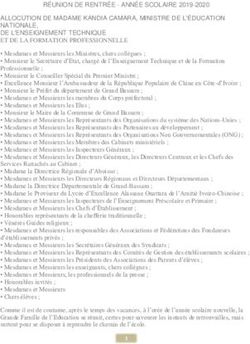 RÉUNION DE RENTRÉE - ANNÉE SCOLAIRE 2019-2020 - année scolaire 2019-2020 allocution de ...